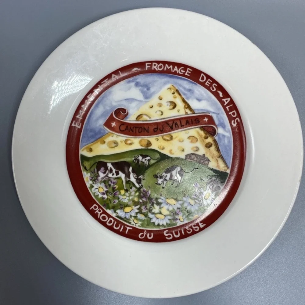 Restoration Hardware Cheese Plate Set - White, Red, Yellow, Green